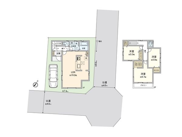 富士見市渡戸3丁目 新築戸建 間取図(平面図) 富士見市渡戸3丁目 新築戸建 間取図(平面図)
