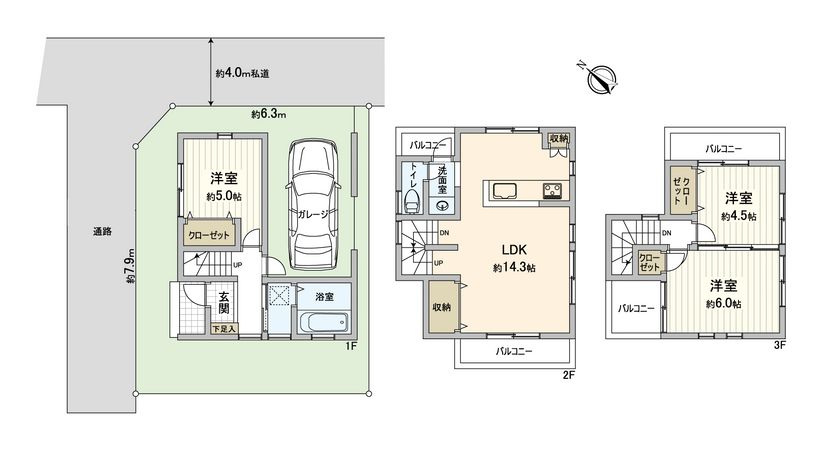 入間郡三芳町大字藤久保 中古戸建 間取図(平面図) 入間郡三芳町大字藤久保 中古戸建 間取図(平面図)