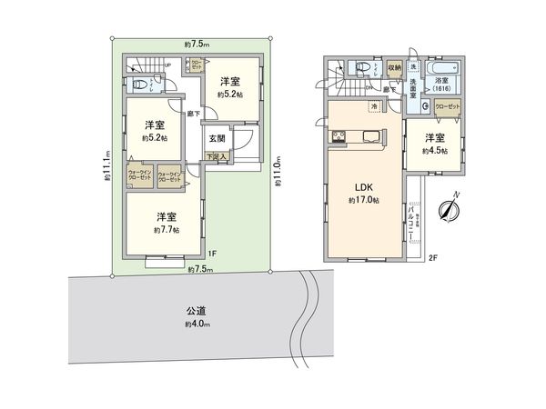 富士見市鶴瀬西3丁目 戸建 間取図(平面図) 富士見市鶴瀬西3丁目 戸建 間取図(平面図)