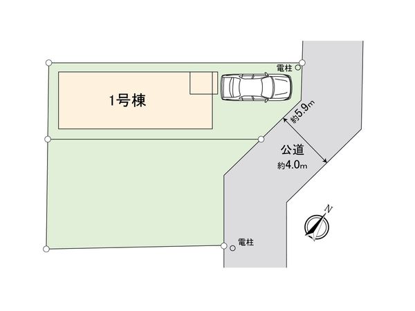 ふじみ野市南台2丁目 1号棟 新築戸建 区画図 ふじみ野市南台2丁目 1号棟 新築戸建 区画図