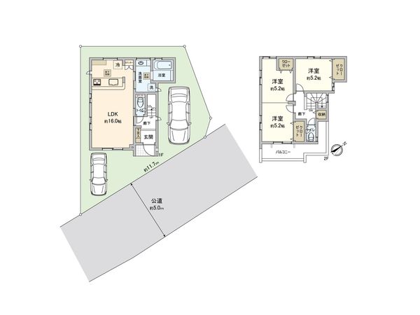 ふじみ野市苗間 新築戸建 間取図(平面図)