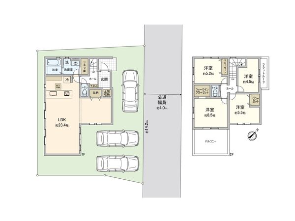 ふじみ野市西鶴ケ岡 2期 新築戸建 間取図(平面図)