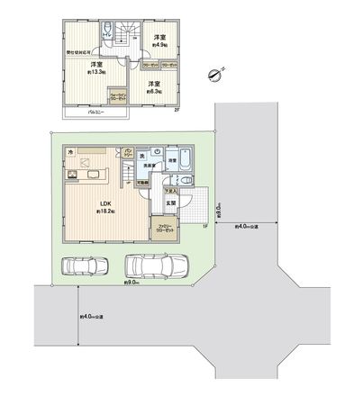 ふじみ野市元福岡1丁目 1期 新築戸建 間取図(平面図)
