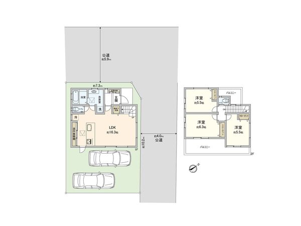 ふじみ野市苗間 12期 新築戸建 間取図(平面図) ふじみ野市苗間 12期 新築戸建 間取図(平面図)
