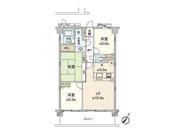 モリスふじみ野 間取図(平面図) モリスふじみ野 間取図(平面図)