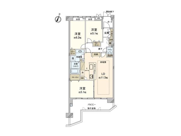 アステールふじみ野アバンシー 間取図(平面図) アステールふじみ野アバンシー 間取図(平面図)