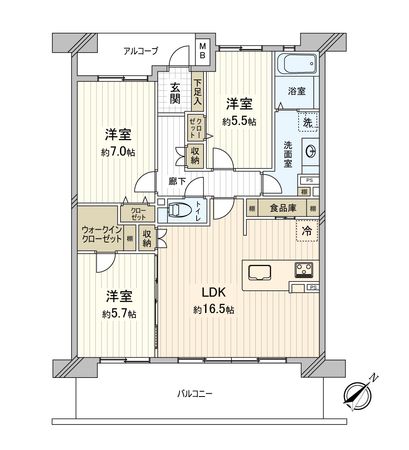 レクセルプラッツァみずほ台 間取図(平面図) 間取図(平面図)
