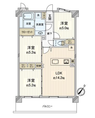 モリスふじみ野 間取図(平面図)