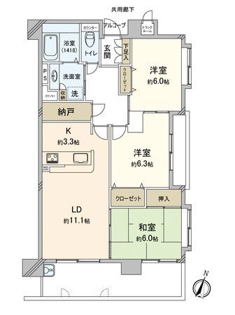 アステールふじみ野拾番館 間取図(平面図) 間取図(平面図)