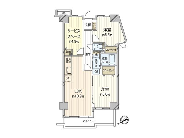 コスモ鶴瀬ステーションスクエア 間取図(平面図) コスモ鶴瀬ステーションスクエア 間取図(平面図)