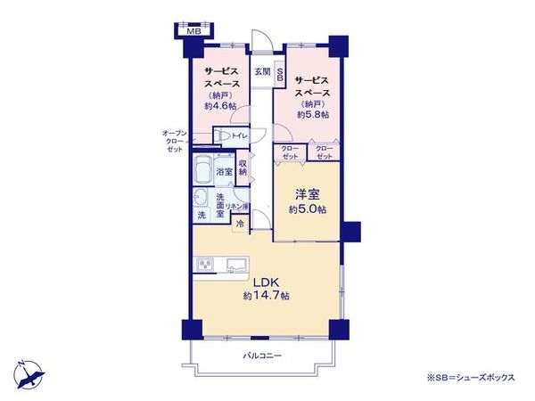 コスモ鶴瀬ステーションスクエア 間取図(平面図)