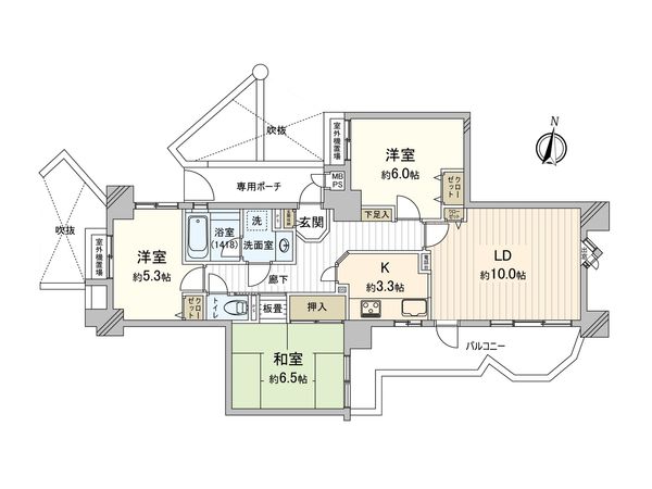 ライオンズガーデンシティふじみ野 間取図(平面図) 間取図(平面図)