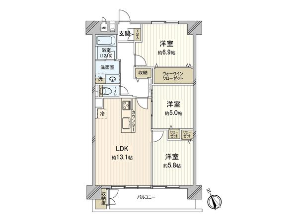 東武鶴瀬西口サンライトマンション 間取図(平面図) 東武鶴瀬西口サンライトマンション 間取図(平面図)