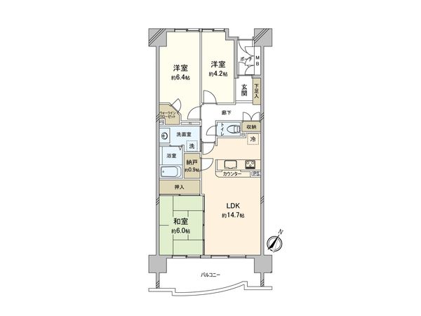 シティヴェールふじみ野二番館 間取図(平面図) シティヴェールふじみ野二番館 間取図(平面図)