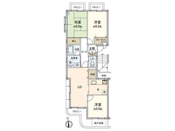 フラワーキャッスル上福岡 間取図(平面図)