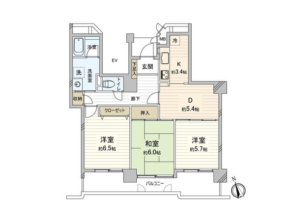 朝日センチュリーみずほ台 E棟 間取図(平面図)