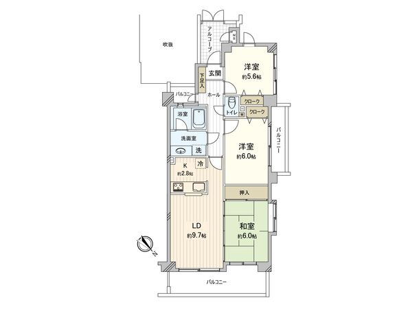 マートルコートふじみ野 間取図(平面図)