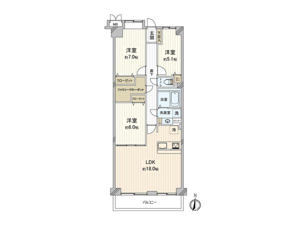 コスモふじみ野サウスフォーラム 間取図(平面図) 間取図(平面図)