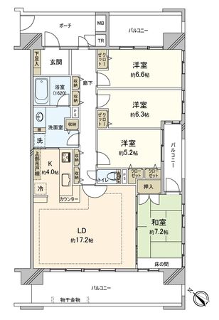 コスモガーデンズ七彩の街 間取図(平面図)