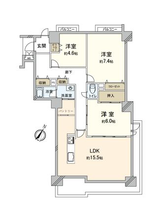 朝日センチュリーみずほ台 D棟 間取図(平面図) 朝日センチュリーみずほ台 D棟 間取図(平面図)