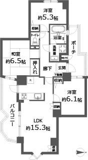 ライオンズガーデンシティふじみ野 間取図(平面図) ライオンズガーデンシティふじみ野 間取図(平面図)