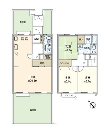 みずほ台団地 5-1号棟 間取図(平面図) みずほ台団地 5-1号棟 間取図(平面図)
