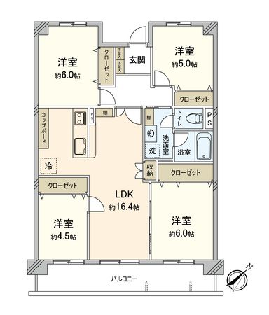 みよしみずほ台サンライトマンション A棟 間取図(平面図) みよしみずほ台サンライトマンション A棟 間取図(平面図)