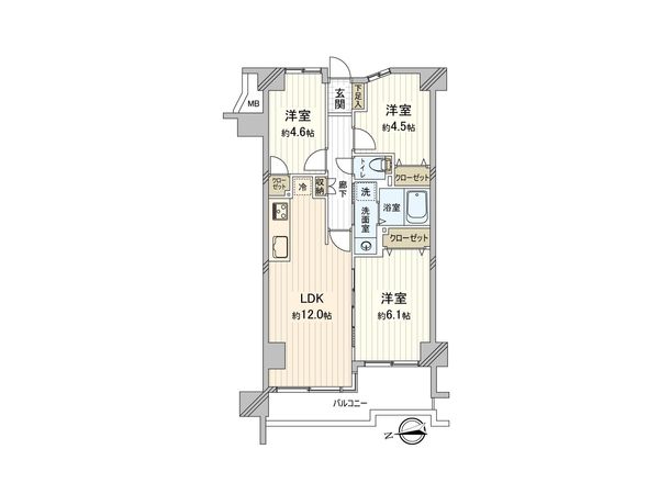 コスモ鶴瀬ステーションスクエア 間取図(平面図) コスモ鶴瀬ステーションスクエア 間取図(平面図)