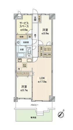 ライオンズマンション上福岡第3 間取図(平面図) ライオンズマンション上福岡第3 間取図(平面図)