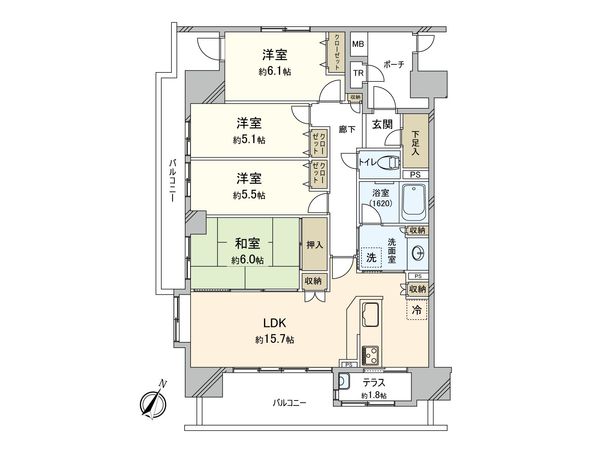 イニシアふじみ野 間取図(平面図) イニシアふじみ野 間取図(平面図)