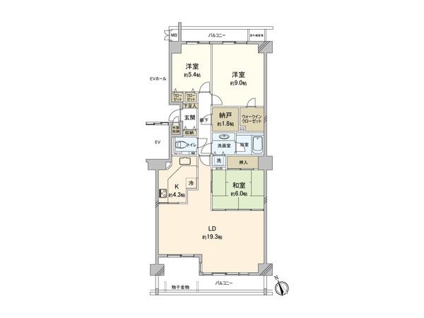 アイムふじみ野東三番館 間取図(平面図) アイムふじみ野東三番館 間取図(平面図)