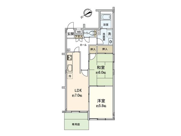 クレストコート上福岡 間取図(平面図) クレストコート上福岡 間取図(平面図)