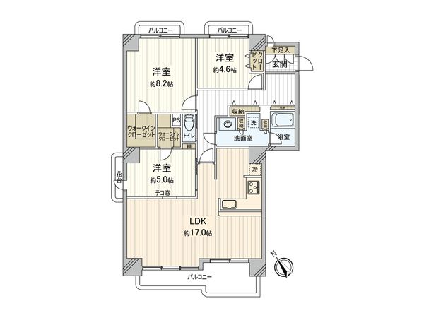 朝日センチュリーみずほ台 C棟 間取図(平面図)