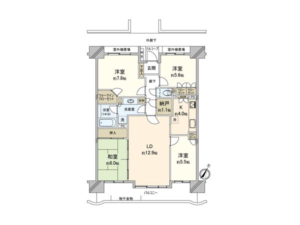 パークサイド・コートふじみ野 間取図(平面図) パークサイド・コートふじみ野 間取図(平面図)