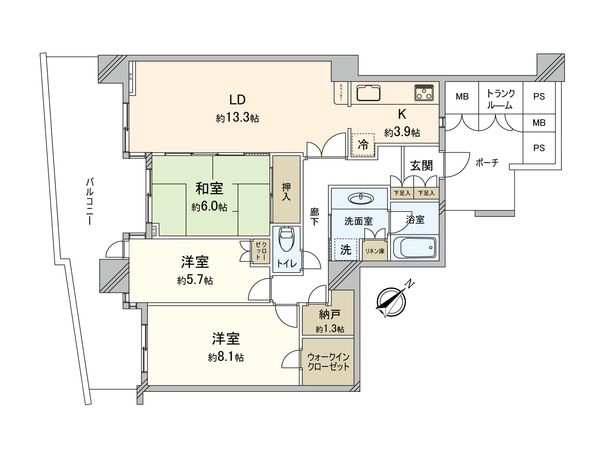アイムふじみ野 タワー東館 間取図(平面図)