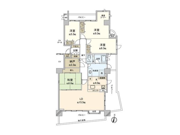 アイムふじみ野西二番館 間取図(平面図)