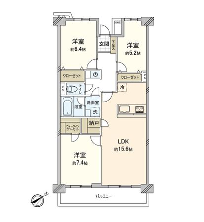 みよしみずほ台サンライトマンション E棟 間取図(平面図) みよしみずほ台サンライトマンション E棟 間取図(平面図)
