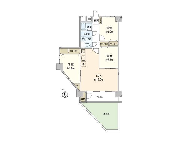 東武鶴瀬西口サンライトマンション 間取図(平面図)