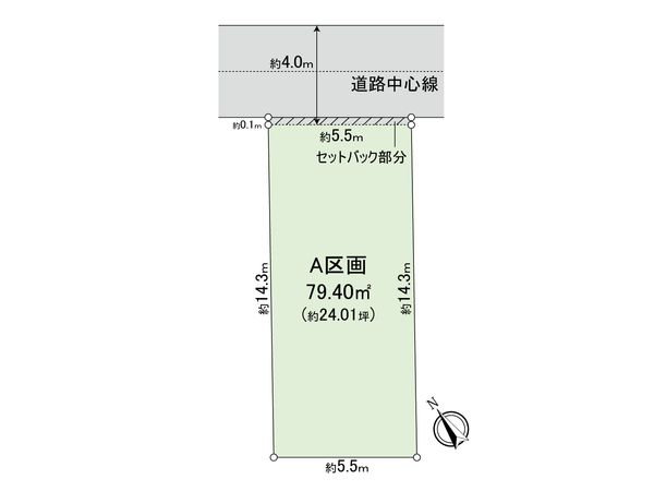 大田区久が原2丁目建築条件付土地 A区画 区画図 大田区久が原2丁目建築条件付土地 A区画 区画図
