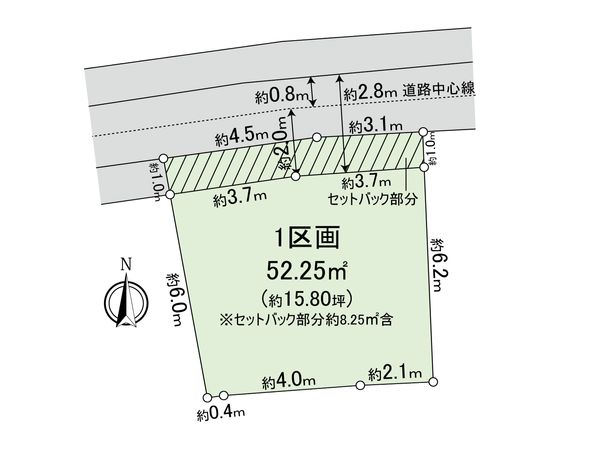 品川区中延6丁目建築条件付土地 1区画 区画図 品川区中延6丁目建築条件付土地 1区画 区画図