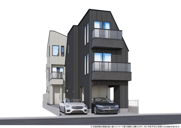 大田区南雪谷3丁目土地 2号棟 外観パース図 大田区南雪谷3丁目土地 2号棟 外観パース図