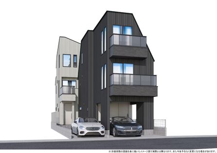 大田区南雪谷3丁目土地 2号棟 外観パース図