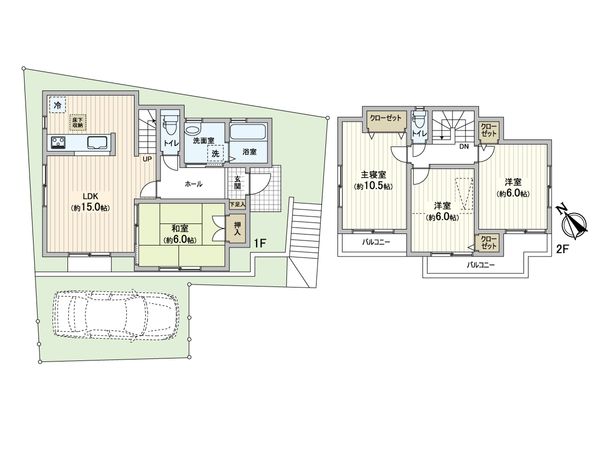 調布市西つつじケ丘3丁目戸建 間取図(平面図) 調布市西つつじケ丘3丁目戸建 間取図(平面図)