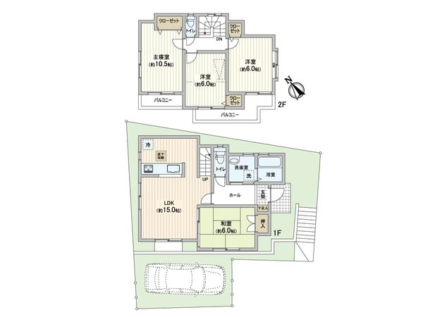 調布市西つつじケ丘3丁目戸建 間取図(平面図)