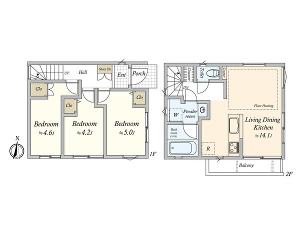 大田区久が原6丁目戸建 間取図(平面図)