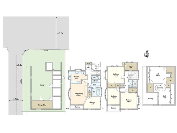 大田区西嶺町戸建 間取図(平面図)
