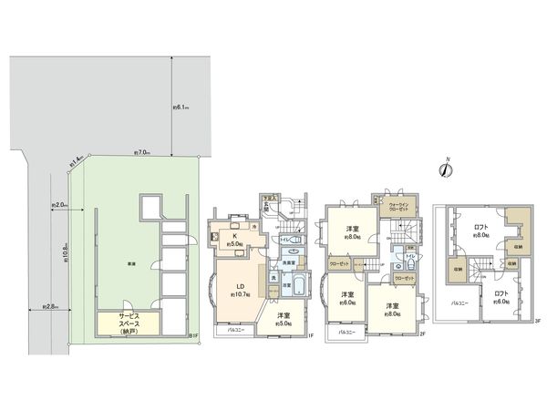 大田区西嶺町戸建 間取図(平面図)