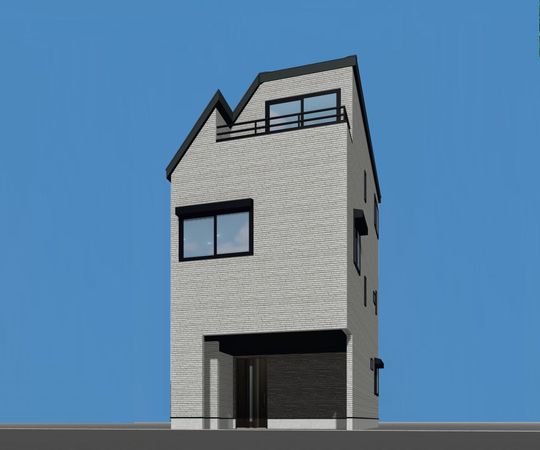 大田区久が原2丁目新築戸建 A棟 外観パース図