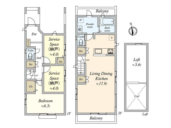 大田区久が原3丁目新築戸建 B号棟 間取図(平面図) 大田区久が原3丁目新築戸建 B号棟 間取図(平面図)