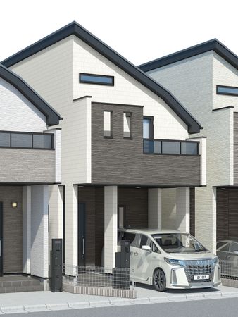 大田区久が原3丁目新築戸建 C号棟 外観パース図 大田区久が原3丁目新築戸建 C号棟 外観パース図